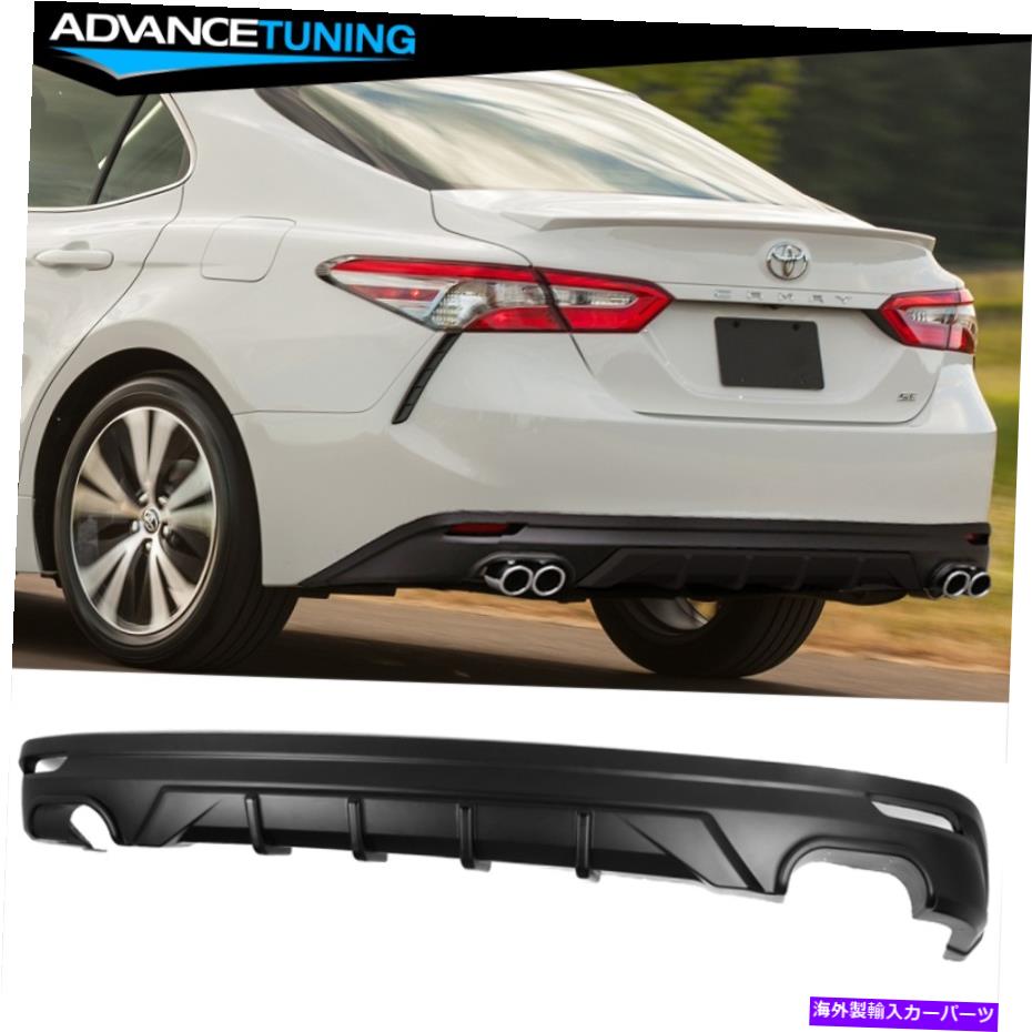 海外製 エアロパーツ フィット18-22トヨタカムリV3リアバンパーリップマットブラック-PP Fits 18-22 Toyota Camry V3 Rear Bumper Lip Matte Black - PP【並行輸入品】