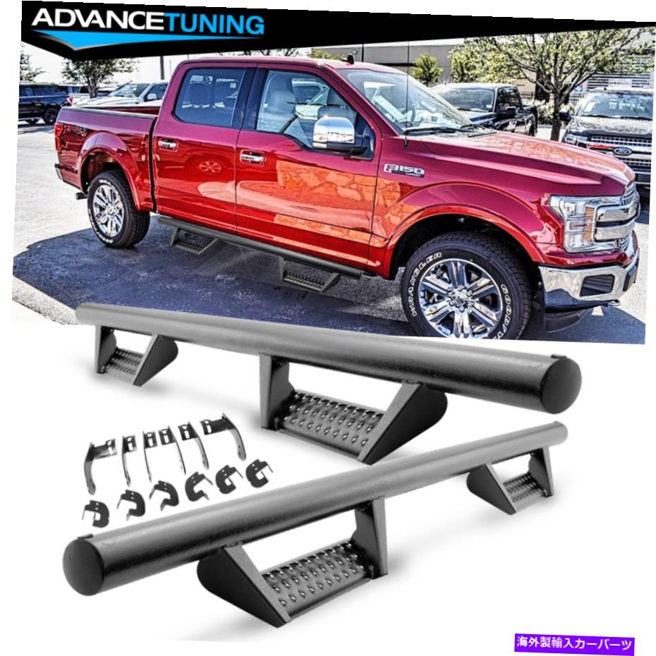 海外製 エアロパーツ フィット15-22フォードF-150スーパークルーキャブBCKスタイル83 "サイドステップバーランニングボード Fits 15-22 Ford F-150 SuperCrew Cab BCK Style 83" Side Step Bars Running Boards【並行輸入品】|Us Custom Parts Shop USDM