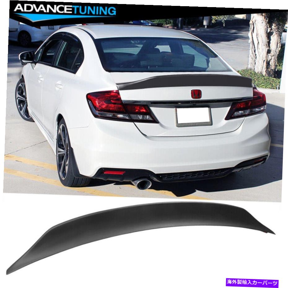 海外製 エアロパーツ 13-15ホンダシビックセダンイコンV2スタイルリアトランクスポイラー未塗装PP Fits 13-15 Honda Civic Sedan IKON V2 Style Rear Trunk Spoiler Unpainted PP【並行輸入品】