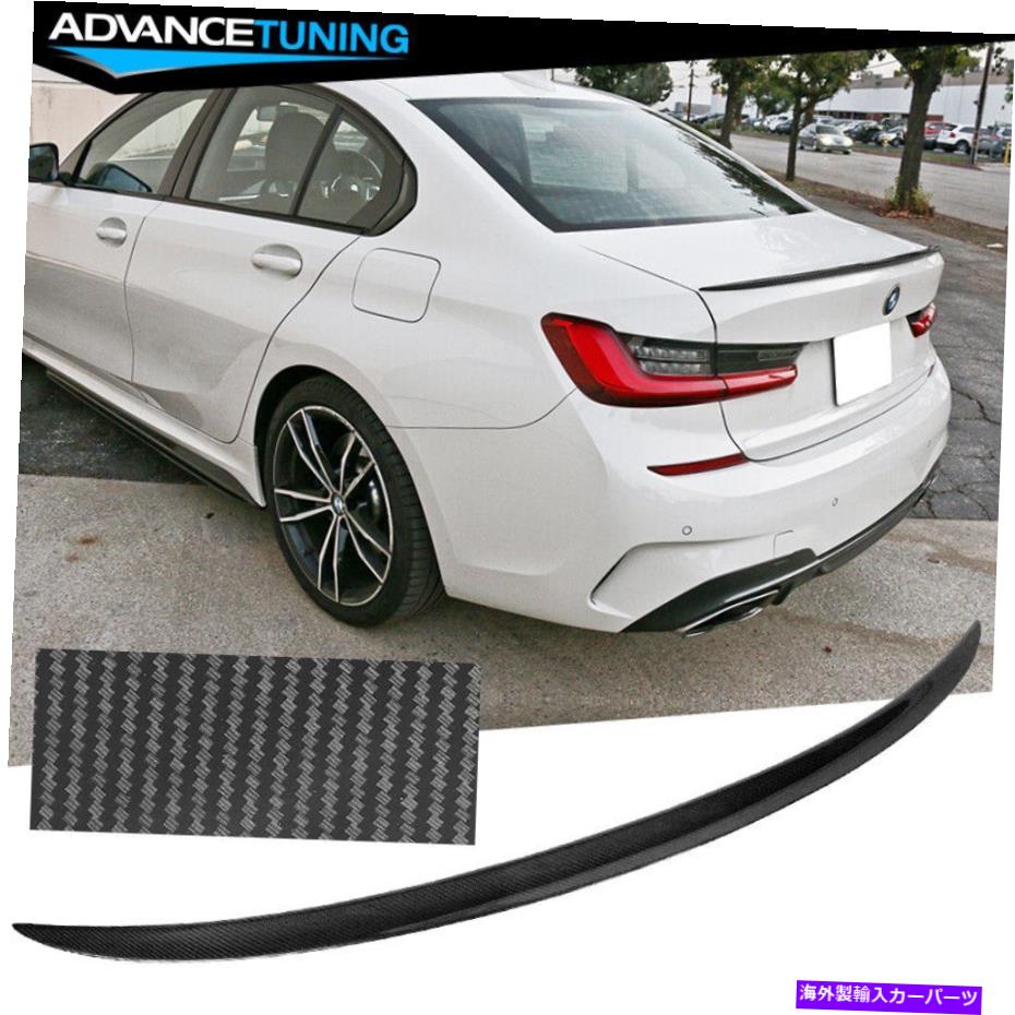 海外製 エアロパーツ フィット19-22 BMW 3シリーズG20Mスタイルリアトランクスポイラーウィングリップ - カーボンファイバー Fits 19-22 BMW 3-Series G20 M Style Rear Trunk Spoiler Wing Lip - Carbon Fiber【並行輸入品】|Us Custom Parts Shop USDM