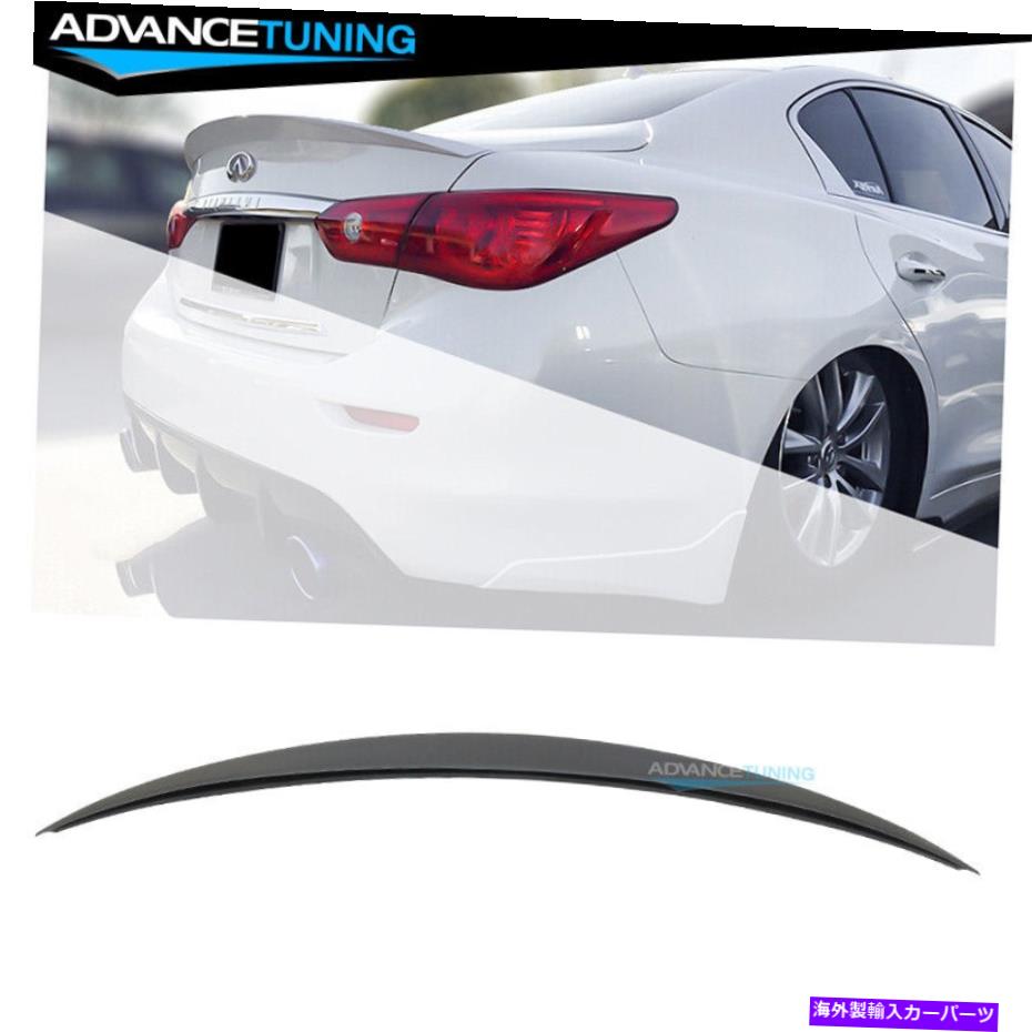 海外製 エアロパーツ フィット14-22インフィニティQ50セダン4DR ERスタイルリアトランクスポイラー - マットブラック Fits 14-22 Infiniti Q50 Sedan 4Dr ER Style Rear Trunk Spoiler - Matte Black【並行輸入品】｜Us Custom Parts Shop USDM