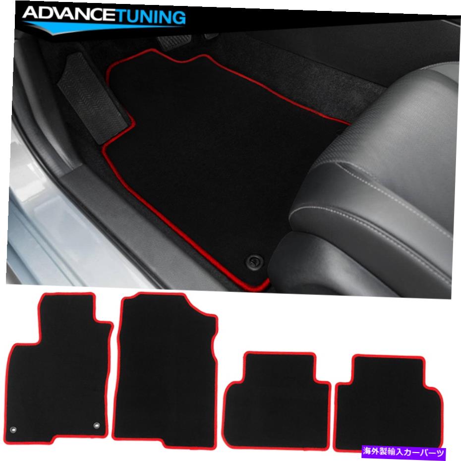 海外製 エアロパーツ 22-23ホンダシビックセダンナイロンフロアマットカーペット4pcsブラックレッドエッジ Fits 22-23 Honda Civic Sedan Nylon Floor Mats Carpets 4PCS Black With Red Edge【並行輸入品】｜Us Custom Parts Shop USDM