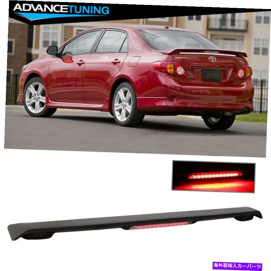 海外製 エアロパーツ フィット09-13カローラマットブラックOEスタイルトランクネタバレABS LED 3rdブレーキライト Fits 09-13 Corolla Matte Black OE Style Trunk Spoiler ABS LED 3rd Brake Light【並行輸入品】｜Us Custom Parts Shop USDM
