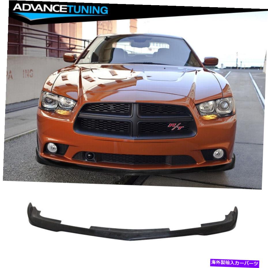 海外製 エアロパーツ フィット11-14ダッジチャージャーRT SXT SE IKONスタイルフロントバンパーリップスポイラー-PU Fits 11-14 Dodge Charger RT SXT SE IKON Style Front Bumper Lip Spoiler - PU【並行輸入品】｜Us Custom Parts Shop USDM