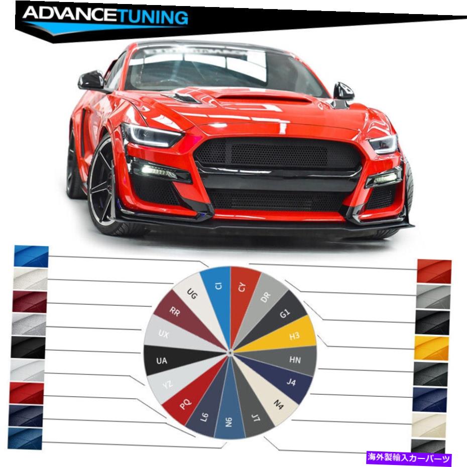 海外製 エアロパーツ 塗装済みフィット15-17フォードマスタングGT500スタイルフロントバンパーカバーの交換 Painted Fits 15-17 Ford Mustang GT500 Style Front Bumper Cover Replacement【並行輸入品】