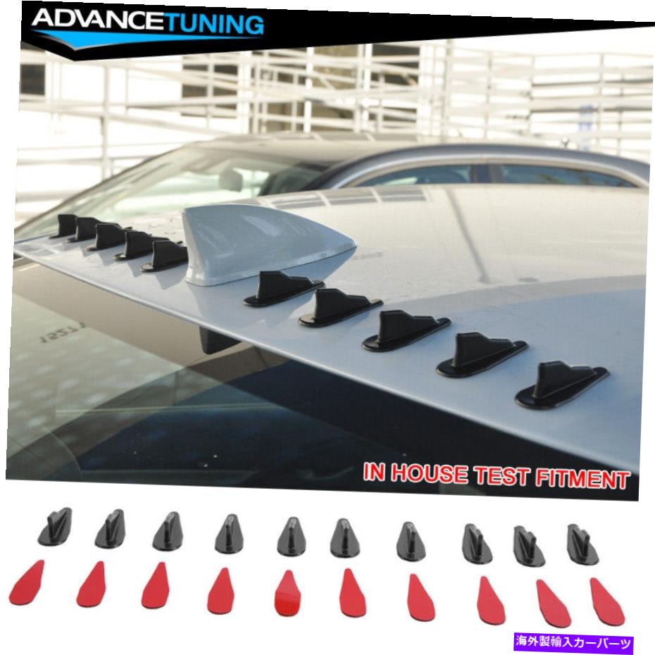 海外製 エアロパーツ ユニバーサルエボルーフシャークフィンネタバレ渦発電機10 PC PP Universal EVO Roof Shark Fins Spoiler Vortex Generator 10 PC PP【並行輸入品】|Us Custom Parts Shop USDM
