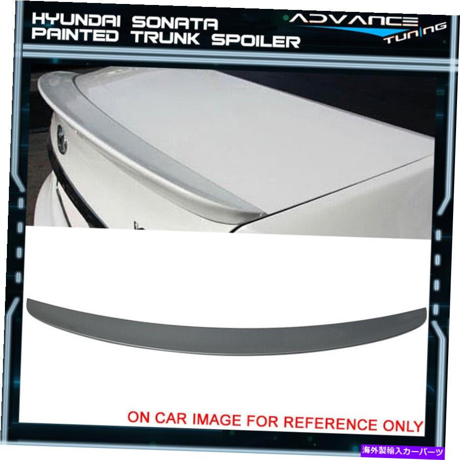 海外製 エアロパーツ 11-14 YF Sonata 4d ABTトランクスポイラーOEMペイント#SM放射銀メタリック For 11-14 YF Sonata 4D ABT Trunk Spoiler OEM Painted #SM Radiant Silver Metallic【並行輸入品】