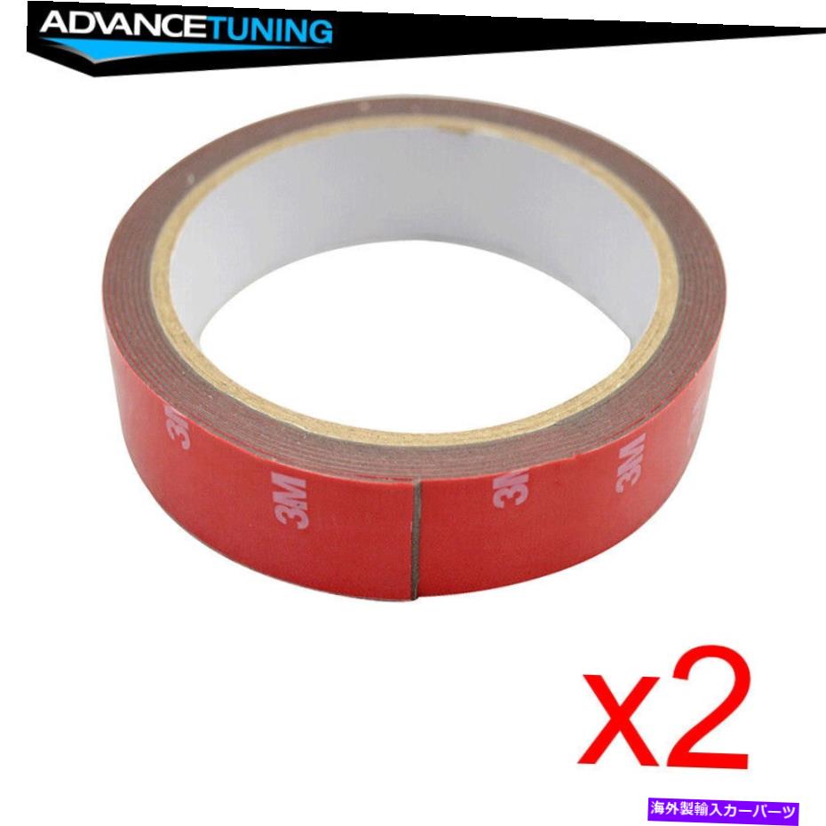 海外製 エアロパーツ 2ロールアクリルフォーム3m両面テープ強力な接着剤アタッチメント 2 Rolls Acrylic Foam 3M Double Sided Tape Strong Adhesive Attachment【並行輸入品】