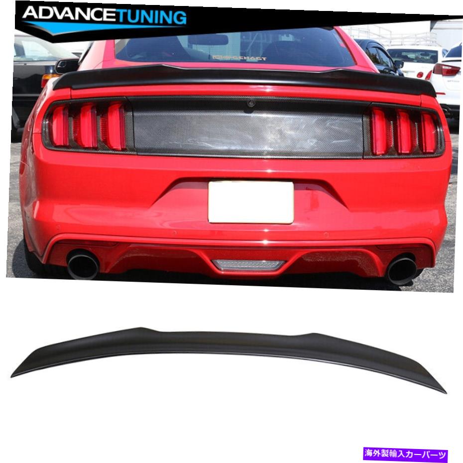 海外製 エアロパーツ フィット15-22フォードマスタングS550 V6 GT Hマットブラックアブスリアトランクスポイラーリップウィング Fits 15-22 Ford Mustang S550 V6 GT H Matte Black ABS Rear Trunk Spoiler Lip Wing【並行輸入品】