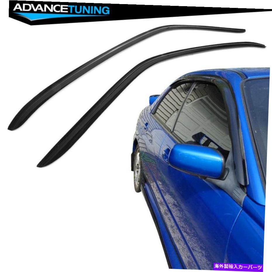海外製 エアロパーツ 適合02-07スバルインプレッサwrx stiアクリルウィンドウバイザーレインサンガード2pc Fits 02-07 Subaru Impreza WRX STI Acrylic Window Visors Rain Sun Guard 2Pc【並行輸入品】