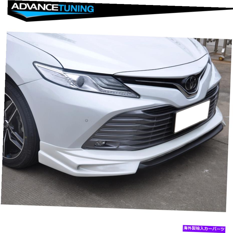 海外製 エアロパーツ 18-20トヨタカムリルイコンスタイルフロントバンパーリップPPマットブラック Fits 18-20 Toyota Camry LE IKON Style Front Bumper Lip PP Matte Black【並行輸入品】