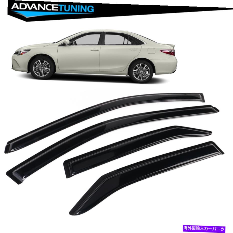 海外製 エアロパーツ 15-17トヨタカムリセダンアクリルウィンドウバイザー4PCに適合します Fits 15-17 Toyota Camry Sedan Acrylic Window Visors 4Pc【並行輸入品】