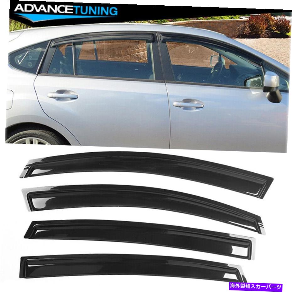 海外製 エアロパーツ 12-16スバルインプレッサ＆13-17 xv crosstrek slimアクリルウィンドウバイザー4pcs Fits 12-16 Subaru Impreza & 13-17 XV Crosstrek Slim Acrylic Window Visors 4PCS【並行輸入品】