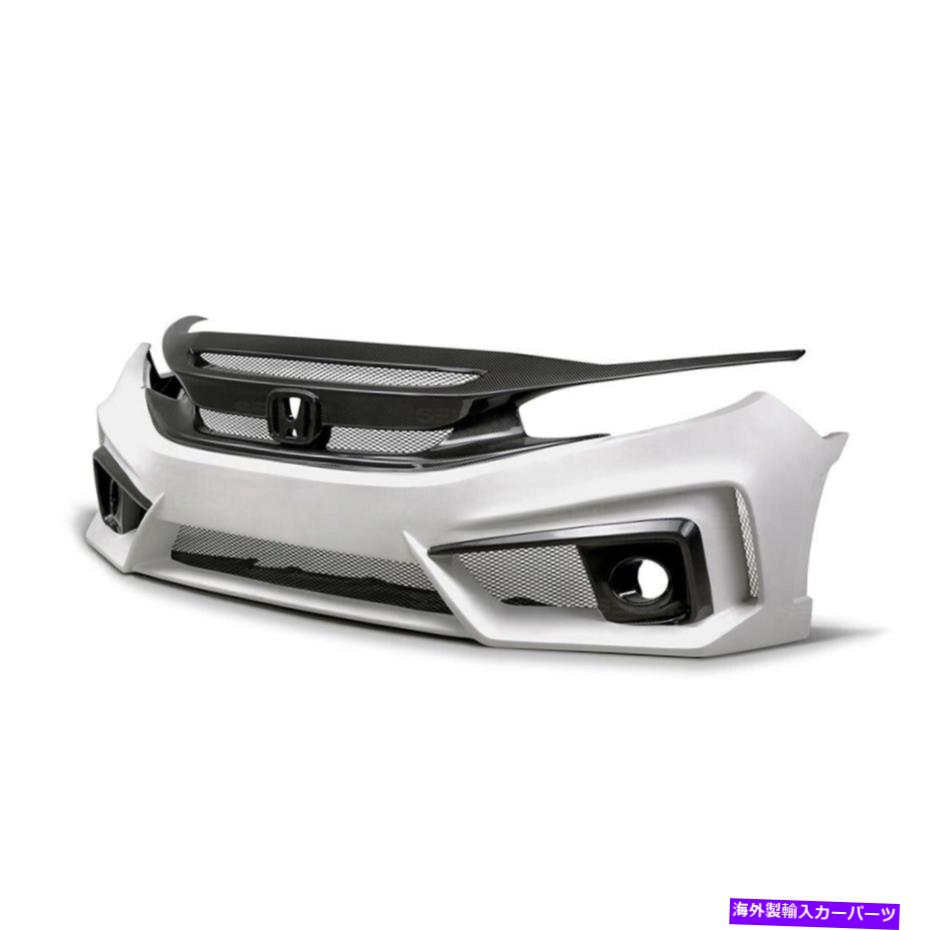 海外製 エアロパーツ 16-19ホンダシビック4DR TTフロントバンパーFB16HDCV4-TT-GF FOR 16-19 HONDA CIVIC 4DR TT FRONT BUMPER FB16HDCV4-TT-GF【並行輸入品】｜Us Custom Parts Shop USDM