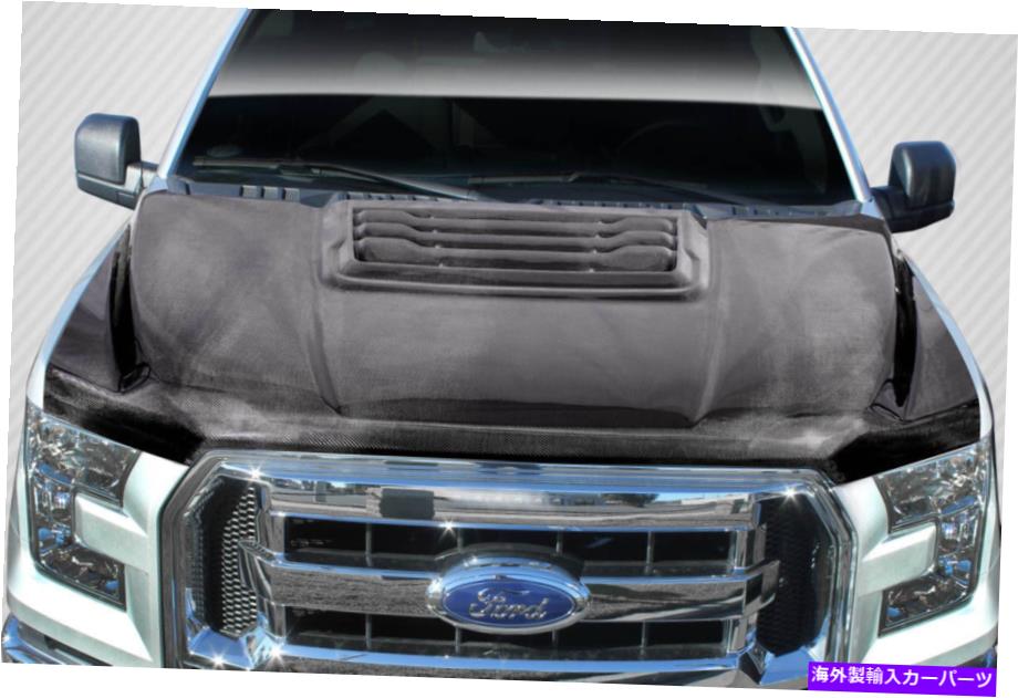 海外製 エアロパーツ 15-19フォードF-150カーボンファイバーラプタールックフード114112 FOR 15-19 Ford F-150 Carbon Fiber Raptor Look Hood 114112【並行輸入品】