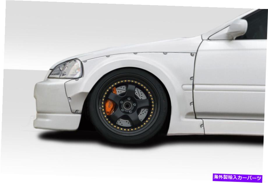 海外製 エアロパーツ 96-00ホンダシビックHB MMRフロントフェンダーフレア2 PC 116512 FOR 96-00 Honda Civic HB MMR Front Fender Flares 2 PC 116512【並行輸入品】