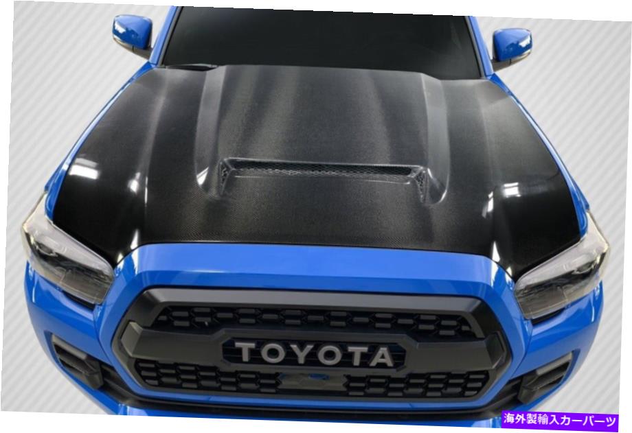 海外製 エアロパーツ 16-20トヨタタコマカーボンファイバーRKSフード115612 FOR 16-20 Toyota Tacoma Carbon Fiber RKS Hood 115612【並行輸入品】