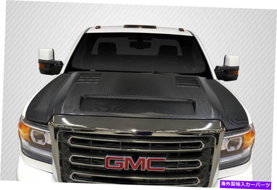 海外製 エアロパーツ 15-19 GMC Sierra 2500 3500ヘビーデューティカーボンファイバーRKS116051 FOR 15-19 GMC Sierra 2500 3500 Heavy Duty Carbon Fiber RKS Hood 116051【並行輸入品】