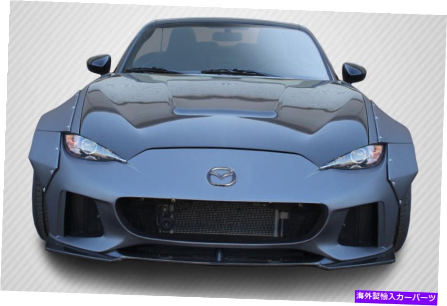 海外製 エアロパーツ 16-19のMazda Miataカーボンファイバー回路フード113047の場合 FOR 16-19 Mazda Miata Carbon Fiber Circuit Hood 113047【並行輸入品】