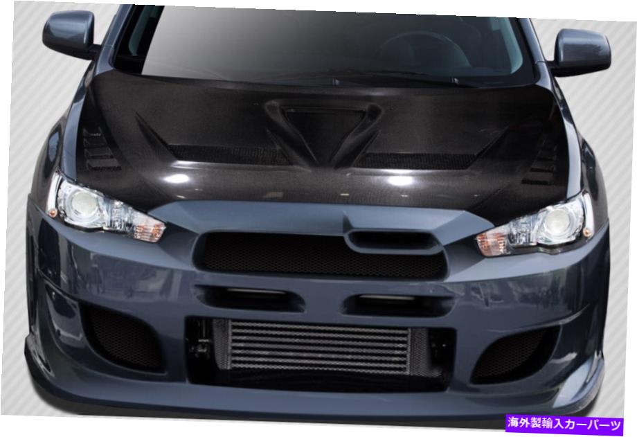 海外製 エアロパーツ 08-17 Mitsubishi Lancer/Lancer EVO 10カーボンファイバードリテックレースフード114017 FOR 08-17 Mitsubishi Lancer/Lancer Evo 10 Carbon Fiber DriTech Race Hood 114017【並行輸入品】｜Us Custom Parts Shop USDM