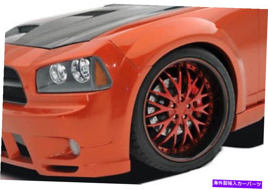海外製 エアロパーツ 06-10ダッジ充電器Luxe Wide Body Front Fender Flares 2pc 104815 FOR 06-10 Dodge Charger Luxe Wide Body Front Fender Flares 2pc 104815【並行輸入品】