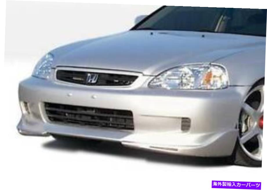 海外製 エアロパーツ 1999年から2000年のホンダシビック2DR/4DR/HB 890373のWタイプのフロントリップ W-TYPE FRONT LIP FOR 1999-2000 Honda Civic 2dr/4dr/HB 890373【並行輸入品】