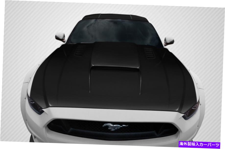 海外製 エアロパーツ 15-17フォードマスタングカーボンファイバーCVXフード112582 FOR 15-17 Ford Mustang Carbon Fiber CVX Hood 112582【並行輸入品】