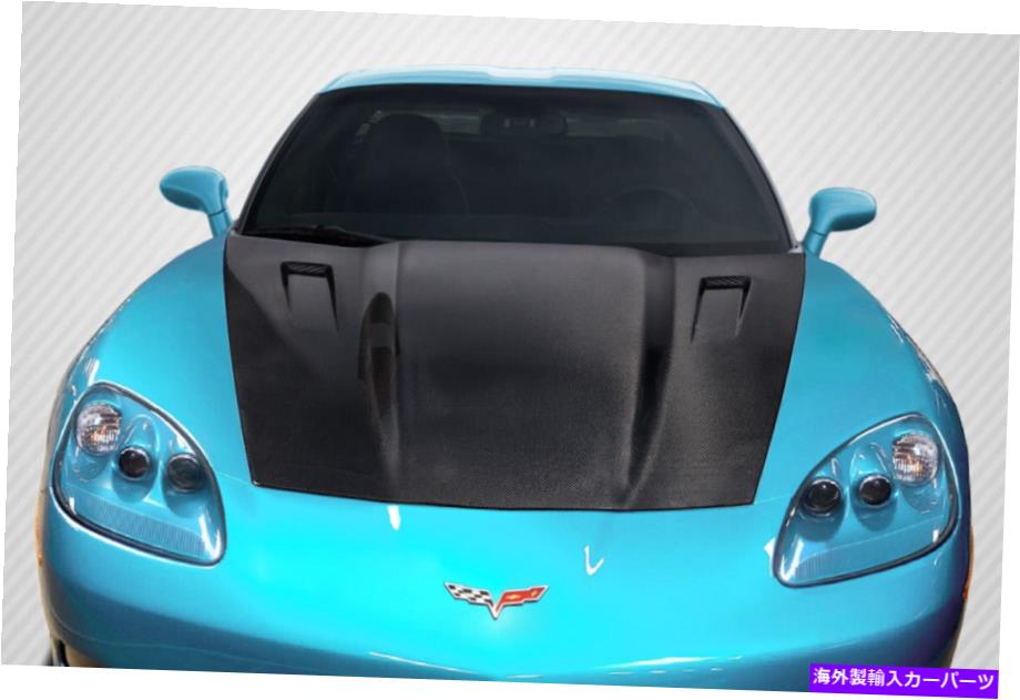 海外製 エアロパーツ 05-13シボレーコルベットC6カーボンファイバーRKSVフード115183 FOR 05-13 Chevrolet Corvette C6 Carbon Fiber RKSV Hood 115183【並行輸入品】|Us Custom Parts Shop USDM