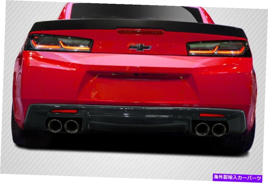 海外製 エアロパーツ 16-18のシボレーカマロカーボンファイバーGM-Xリアディフューザー113051 FOR 16-18 Chevy Camaro Carbon Fiber GM-X Rear Diffuser 113051【並行輸入品】