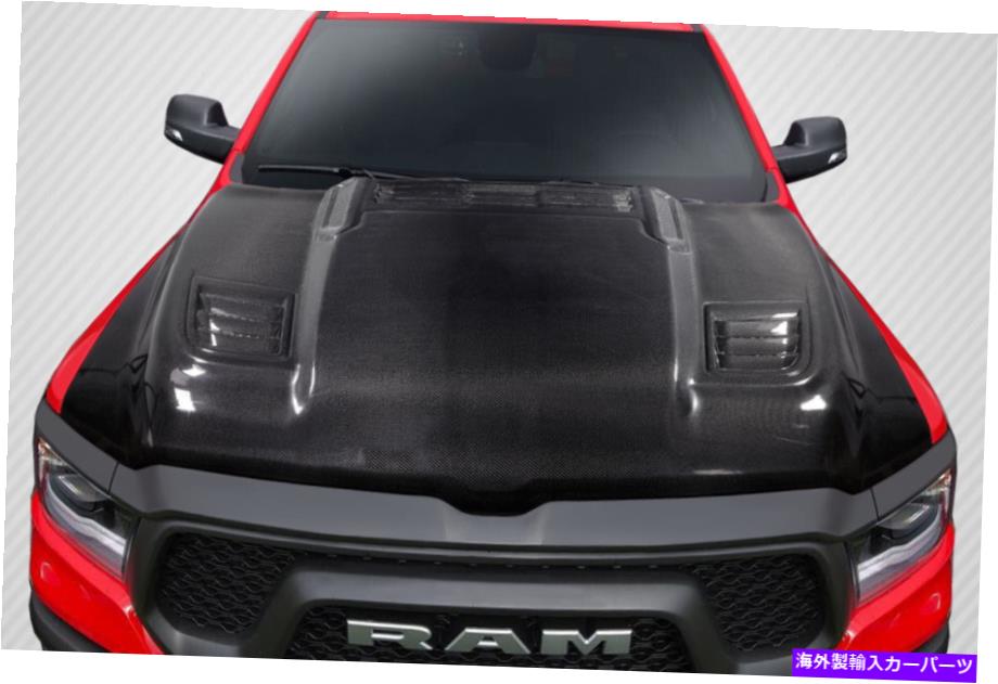 海外製 エアロパーツ 19-20ダッジラムカーボンファイバー反乱moparルックフード115480 FOR 19-20 Dodge Ram Carbon Fiber Rebel Mopar Look Hood 115480【並行輸入品】