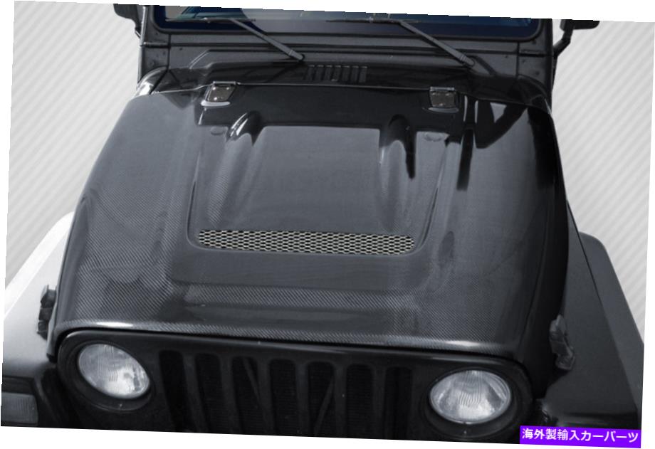 海外製 エアロパーツ 97-06のジープラングラーカーボンファイバー熱還元フード113640 FOR 97-06 Jeep Wrangler Carbon Fiber Heat Reduction Hood 113640【並行輸入品】|Us Custom Parts Shop USDM