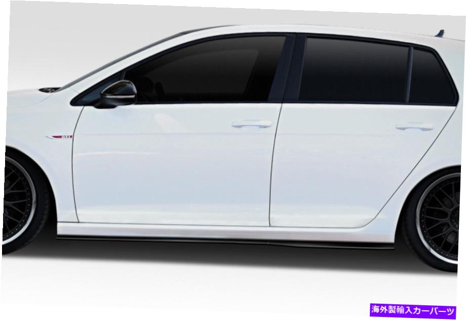 海外製 エアロパーツ 15-21フォルクスワーゲンゴルフGTI RZサイドスカートスプリッター2 PC 116995 FOR 15-21 Volkswagen Golf GTI RZ Side Skirt Splitters 2 PC 116995【並行輸入品】