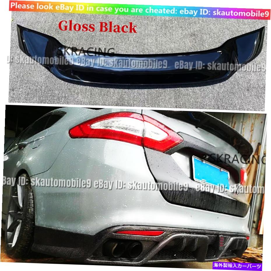 海外製 エアロパーツ Ford Mondeo Fusion 2013-2020光沢のある黒いリアスポイラーテールトランクリップウィング For Ford Mondeo Fusion 2013-2020 Glossy Black Rear Spoiler Tail Trunk Lip Wing【並行輸入品】