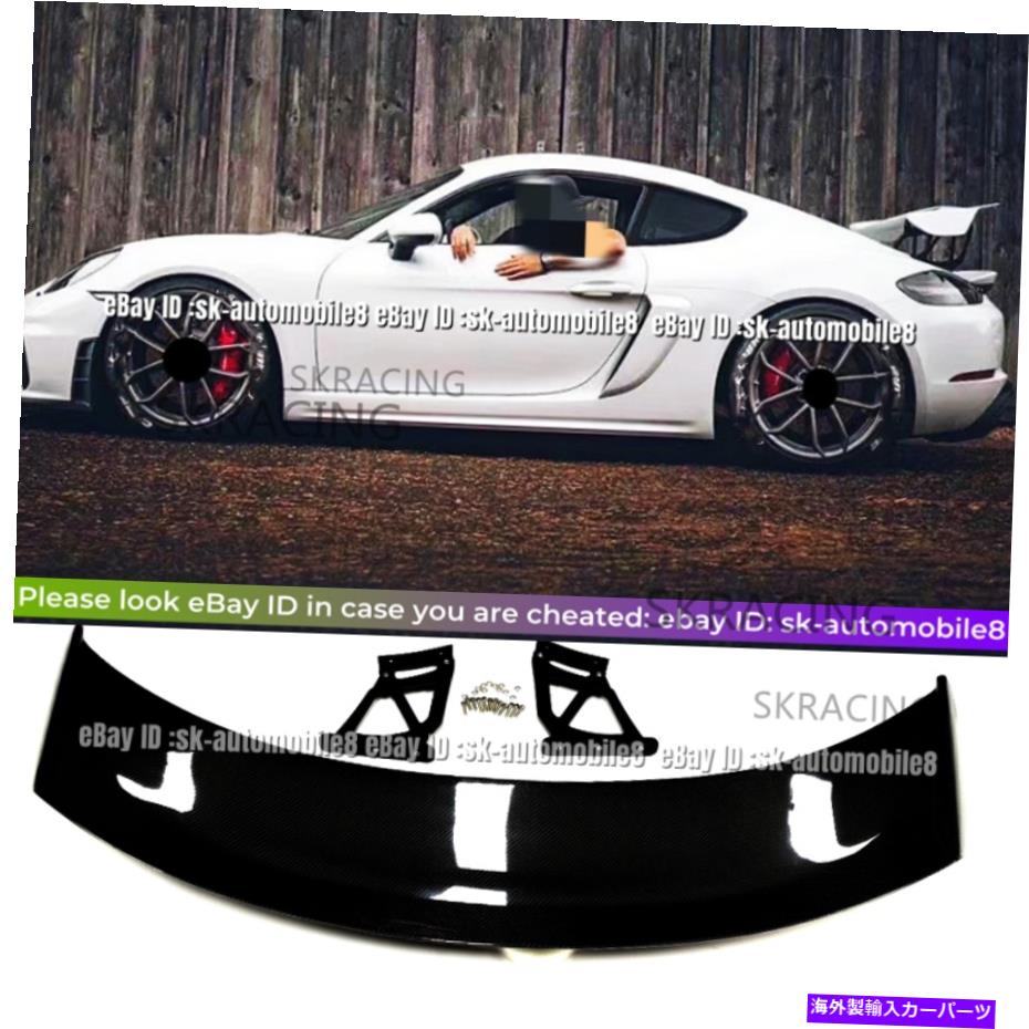 海外製 エアロパーツ グロスブラックリアスポイラーウィングフィットポルシェ718 981 987ボックスケイマンGT4スタイル Gloss black Rear Spoiler Wing Fits Porsche 718 981 987 Boxter Cayman GT4 Style【並行輸入品】