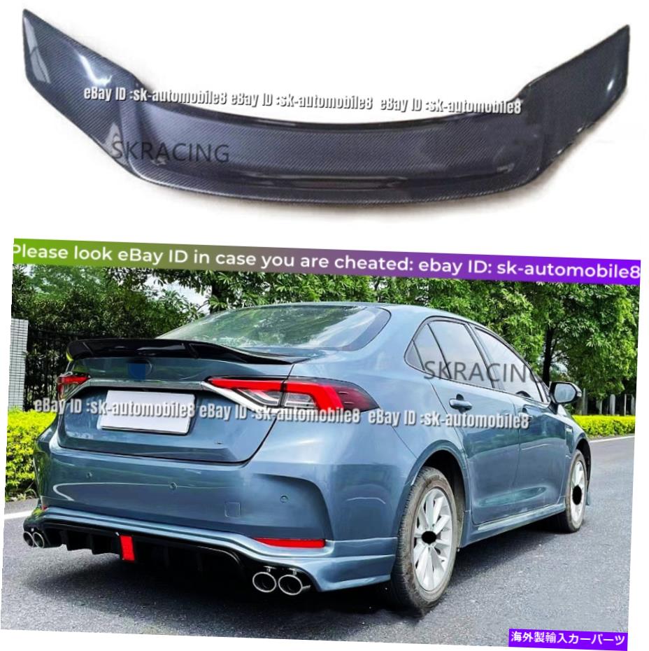 海外製 エアロパーツ リアルカーボンファイバーRスタイルリアトランクスポイラーウィングフィットトヨタカローラ2009-2022 Real Carbon Fiber R Style Rear Trunk Spoiler Wing Fits TOYOTA corolla 2009-2022【並行輸入品】