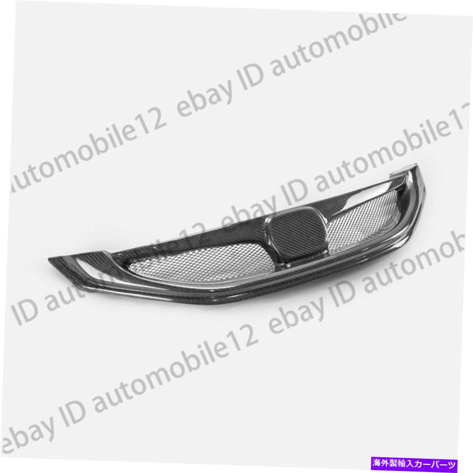 海外製 エアロパーツ 2013-2015のカーボンファイバーフロントバンパーグリルグリル9th Honda Civic Sedan Si Carbon Fiber Front Bumper Grille Grill For 2013-2015 9th Honda Civic Sedan SI【並行輸入品】