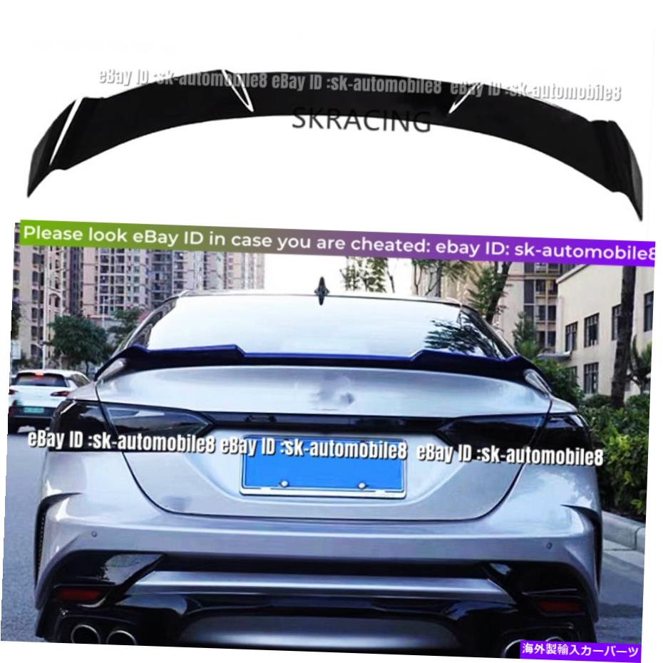 海外製 エアロパーツ 2018-2022トヨタカムリセクスルXLEの光沢のある黒いリアトランクスポイラーウィング Glossy Black Rear Trunk Spoiler Wing For 2018-2022 Toyota Camry SE XSE LE XLE【並行輸入品】
