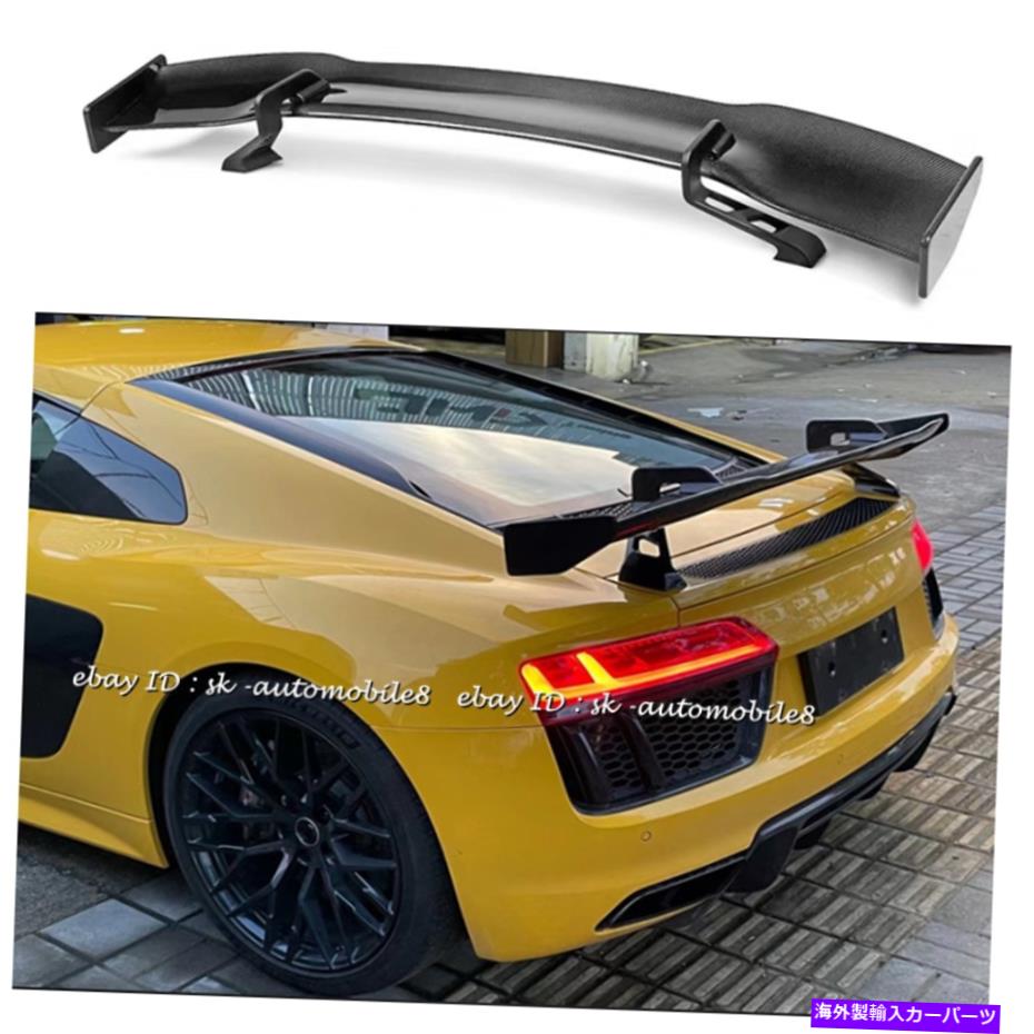 海外製 エアロパーツ Audi R8 V10 2016-2021カーボンファイバーGTスタイルリアトランクスポイラーウィングに適しています Fits For Audi R8 V10 2016-2021 Carbon Fiber GT Style Rear Trunk Spoiler Wing【並行輸入品】