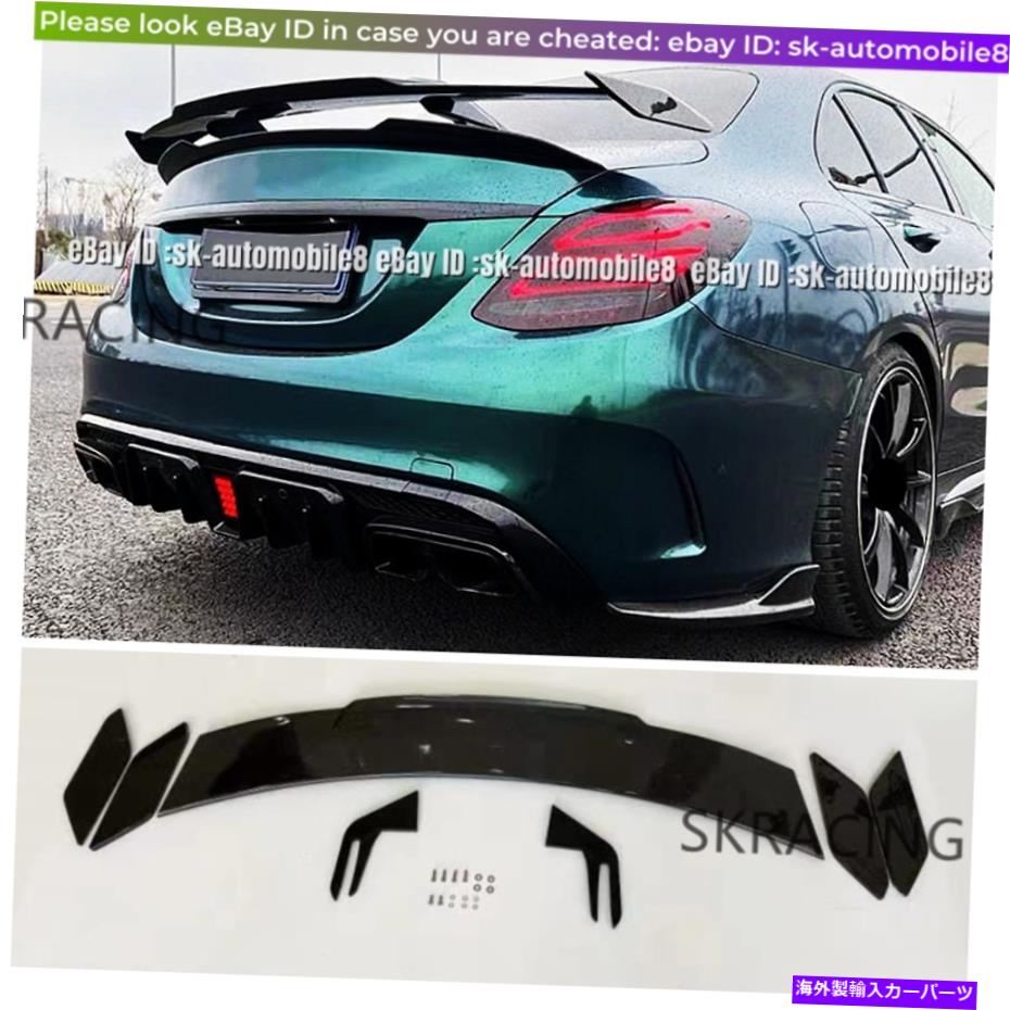 海外製 エアロパーツ カーボンファイバールックレースGTスタイルリアトランクスポイラーウィングセダンユニバーサル Carbon Fiber Look Racing GT Style Rear Trunk Spoiler Wing For Sedan Universal【並行輸入品】