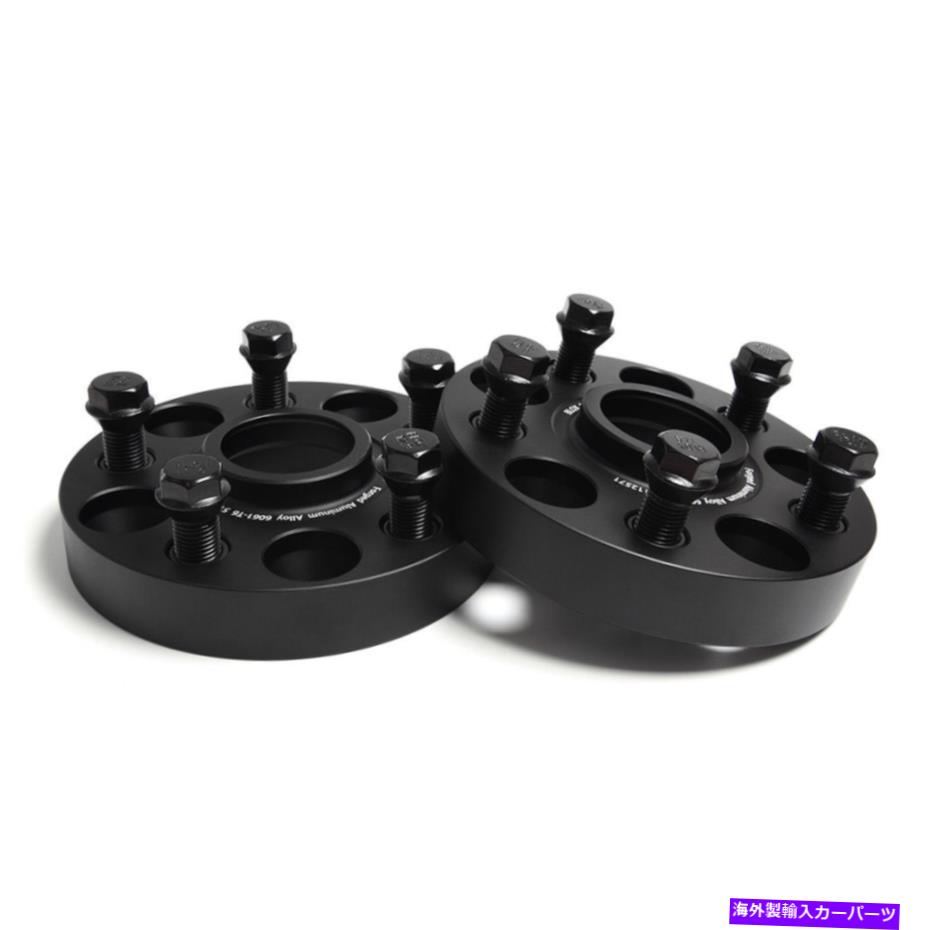 wheel adapter 2x 1inch PCD5X112メルセデス用ブラックホイールスペーサーC EクラスW211、W212、W204、W205 2x 1inch PCD5x112 Black Wheel Spacers for Mercedes C E Class W211,W212,W204,W205【並行輸入品】