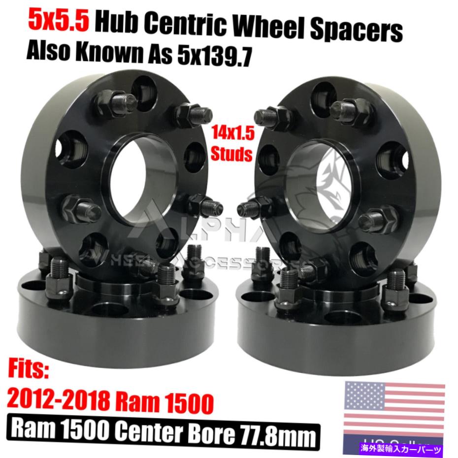 wheel adapter 4ハブセントリック5x5.5ホイールスペーサー1.5 \