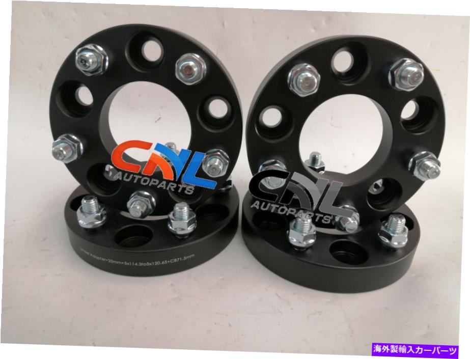 wheel adapter 4ピースホイールアダプター5x4.5-5x4.75 5x114.3-5x120 cb71.5 12x1.5 1.25 \