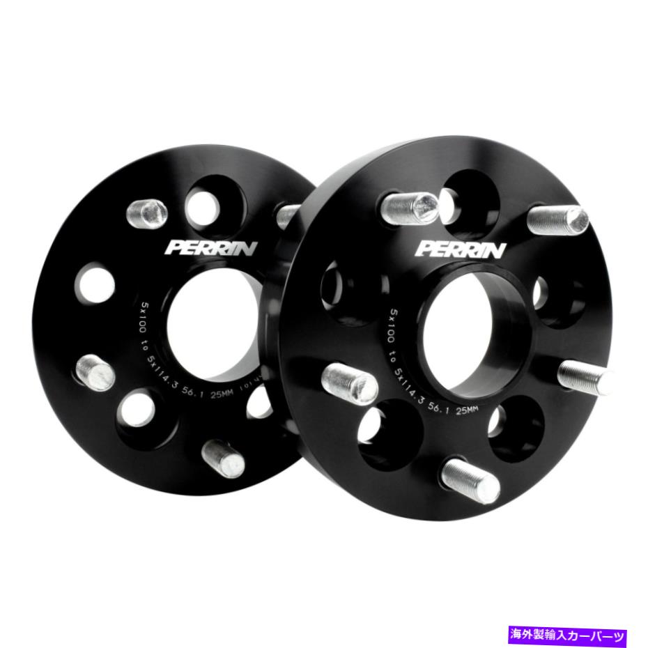 wheel adapter Perrin Performanceブラックホイールスペーサーアダプター2017-2019トヨタ86のアルミニウム Perrin Performance Black Wheel Spacers Adapters Aluminum for 2017-2019 Toyota 86【並行輸入品】