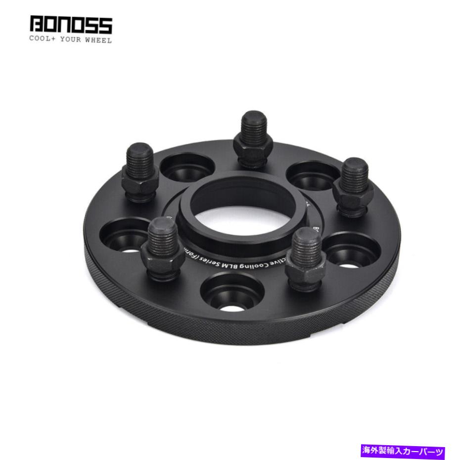 wheel adapter Teslaモデル3用のBonoss4x 15mmブラック陽極酸化ホイールスペーサーアダプター BONOSS 4x 15mm Black Anodized Wheel Spacers Adapters for Tesla Model 3【並行輸入品】
