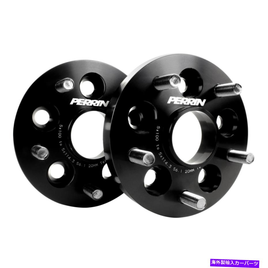 wheel adapter スバルWRX 12-14ペリンパフォーマンスブラック6061-アルミホイールアダプター用 For Subaru WRX 12-14 PERRIN Performance Black 6061-Aluminum Wheel Adapter【並行輸入品】