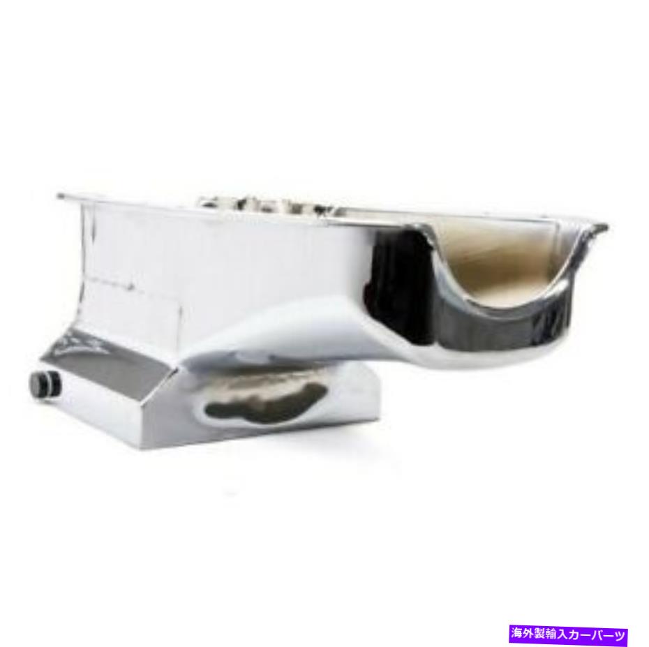 オイルパン クロムスチールドラッグレースオイルパン58-79 SBC 7QT 2 PCリアメインドライバーサイドディップスティック Chrome Steel Drag Race Oil Pan 58-79 SBC 7Qt 2 Pc Rear Main Driver Side Dipstick【並行輸入品】