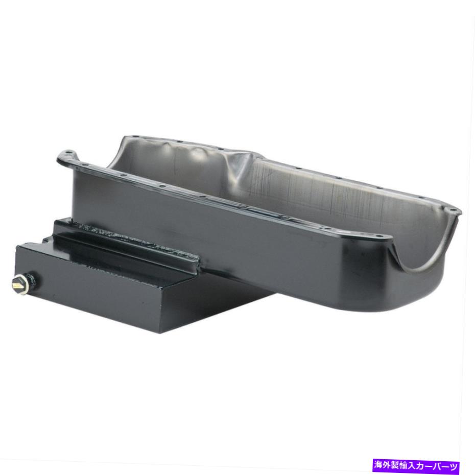 オイルパン サミットレーシングG3507オイルパンスチールブラック6 Qt。シボレースモールブロックそれぞれ Summit Racing G3507 Oil Pan Steel Black 6 qt. Chevy Small Block Each【並行輸入品】
