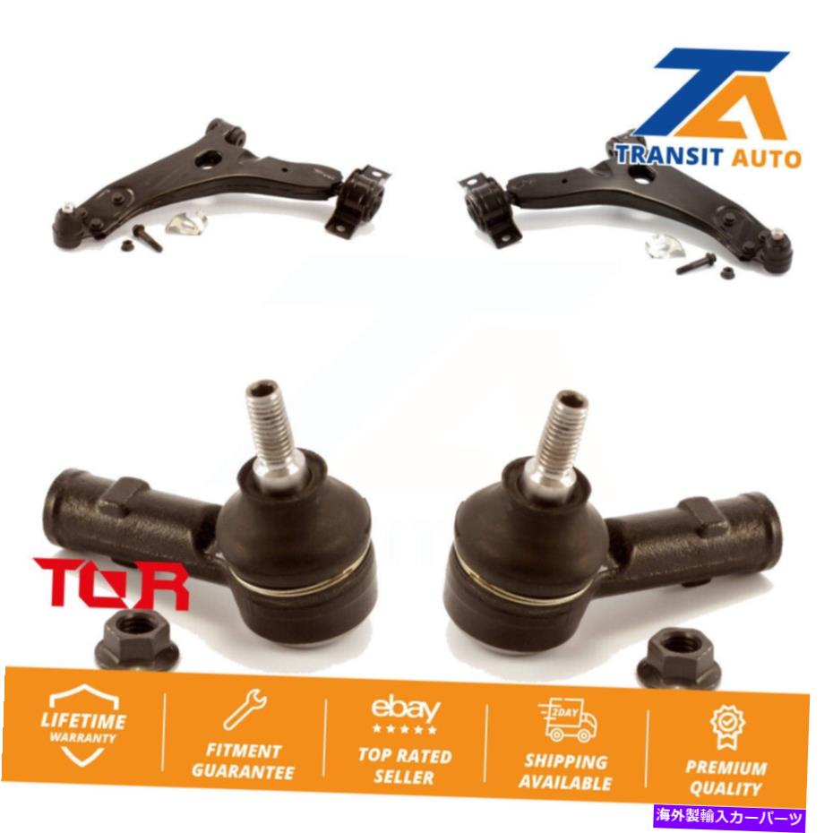 ボールジョイント フォードフォーカス用のフロントサスペンションコントロールアームアセンブリとタイロッドエンドキット Front Suspension Control Arm Assembly And Tie Rod End Kit For Ford Focus【並行輸入品】