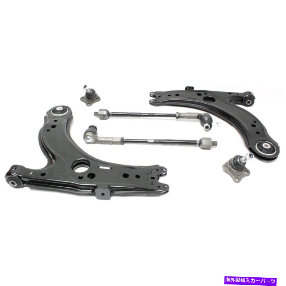 ボールジョイント 6個のコントロールアームタイロッドボールジョイントサスペンションキット6-PCフロント左/右 Set of 6 Control Arm Tie Rod Ball Joint Suspension Kit 6-PC Front Left/Right【並行輸入品】