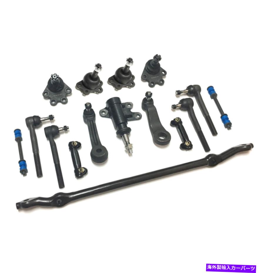 ボールジョイント シボレーGMCブレザーK1500 K2500タホユーコン用の16 PCステアリングサスペンションキット 16 Pc Steering Suspension Kit for Chevrolet GMC Blazer K1500 K2500 Tahoe Yukon【並行輸入品】